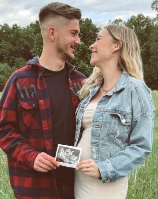 Celine Schmid and Romano Schmid announced their first pregnancy on May 29, 2021